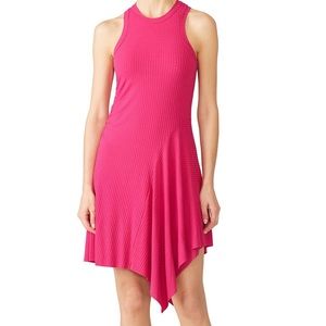 ALC Bea Dress Pink Ribbed Asymmetrical